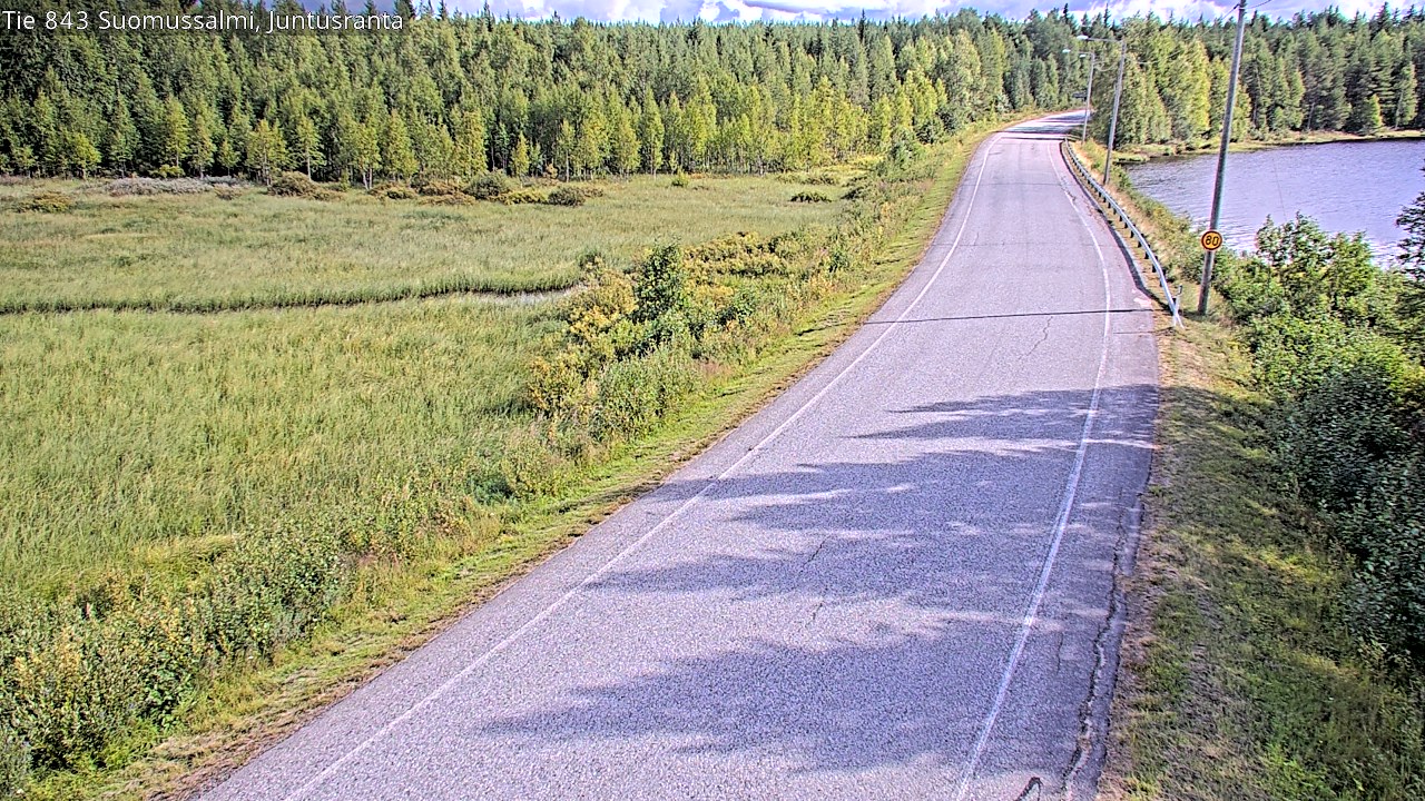 Weather Camera Image Väg 843 Suomussalmi, Juntusranta, Suomussalmi, Kainuu