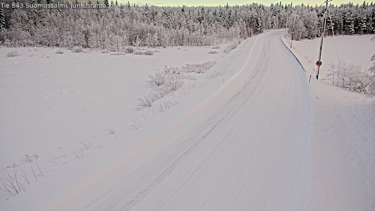 Weather Camera Image Road 843 Suomussalmi, Juntusranta, Suomussalmi, Kainuu