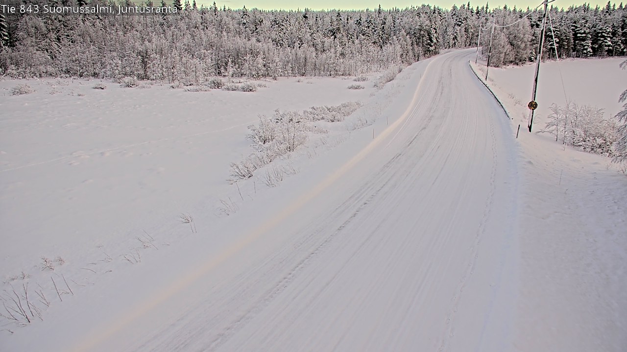Weather Camera Image Road 843 Suomussalmi, Juntusranta, Suomussalmi, Kainuu