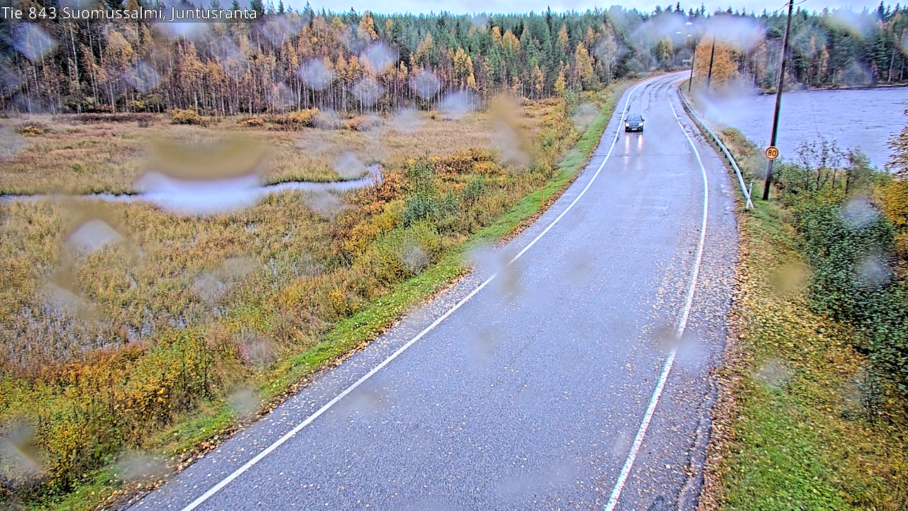 Weather Camera Image Väg 843 Suomussalmi, Juntusranta, Suomussalmi, Kainuu