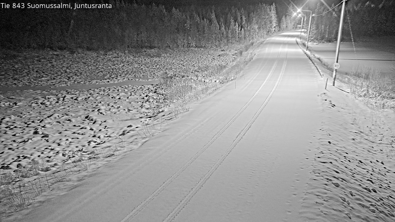 Weather Camera Image Road 843 Suomussalmi, Juntusranta, Suomussalmi, Kainuu
