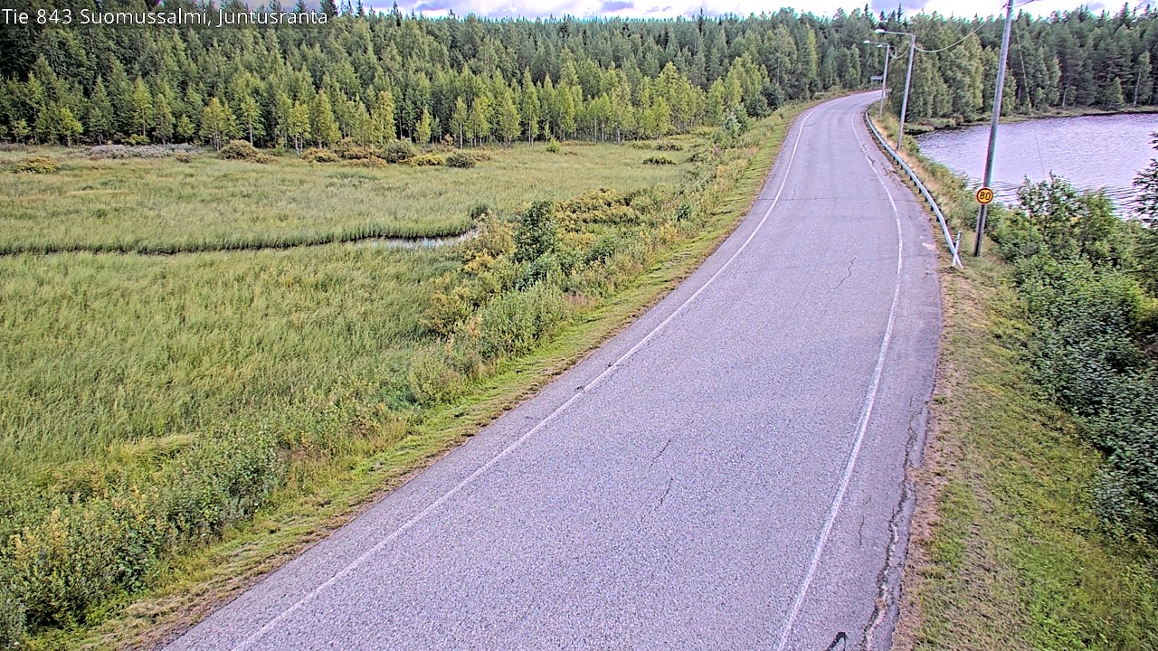 Weather Camera Image Väg 843 Suomussalmi, Juntusranta, Suomussalmi, Kainuu