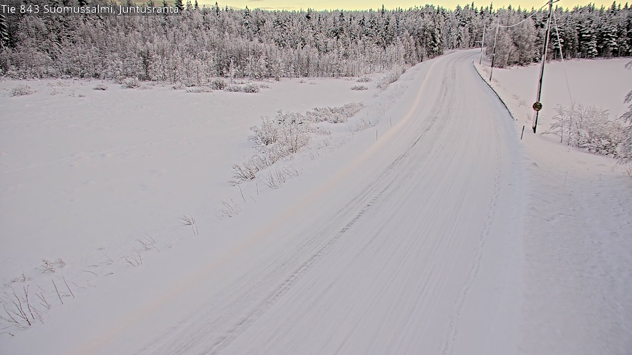 Weather Camera Image Road 843 Suomussalmi, Juntusranta, Suomussalmi, Kainuu