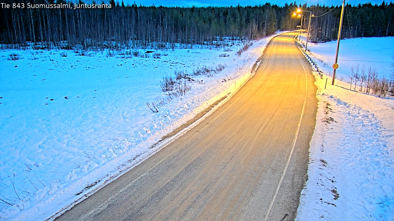 Kelikamerat Kuva Tie 843 Suomussalmi, Juntusranta, Suomussalmi, Kainuu