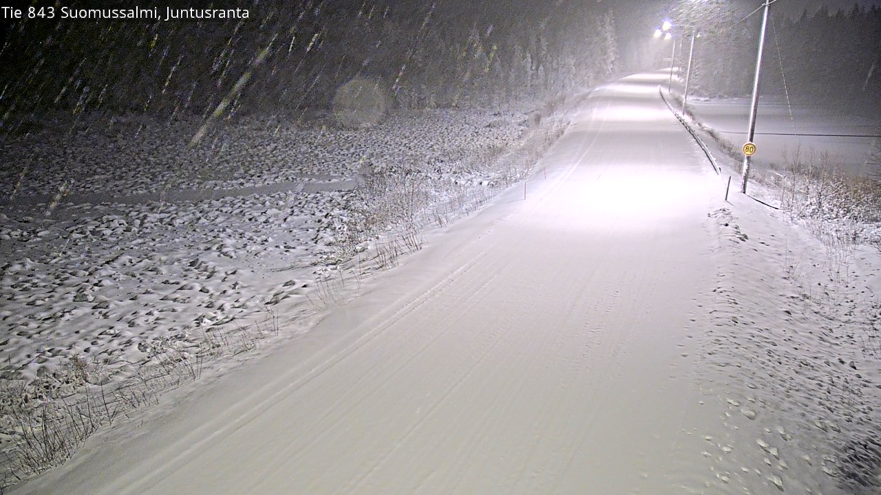 Weather Camera Image Road 843 Suomussalmi, Juntusranta, Suomussalmi, Kainuu