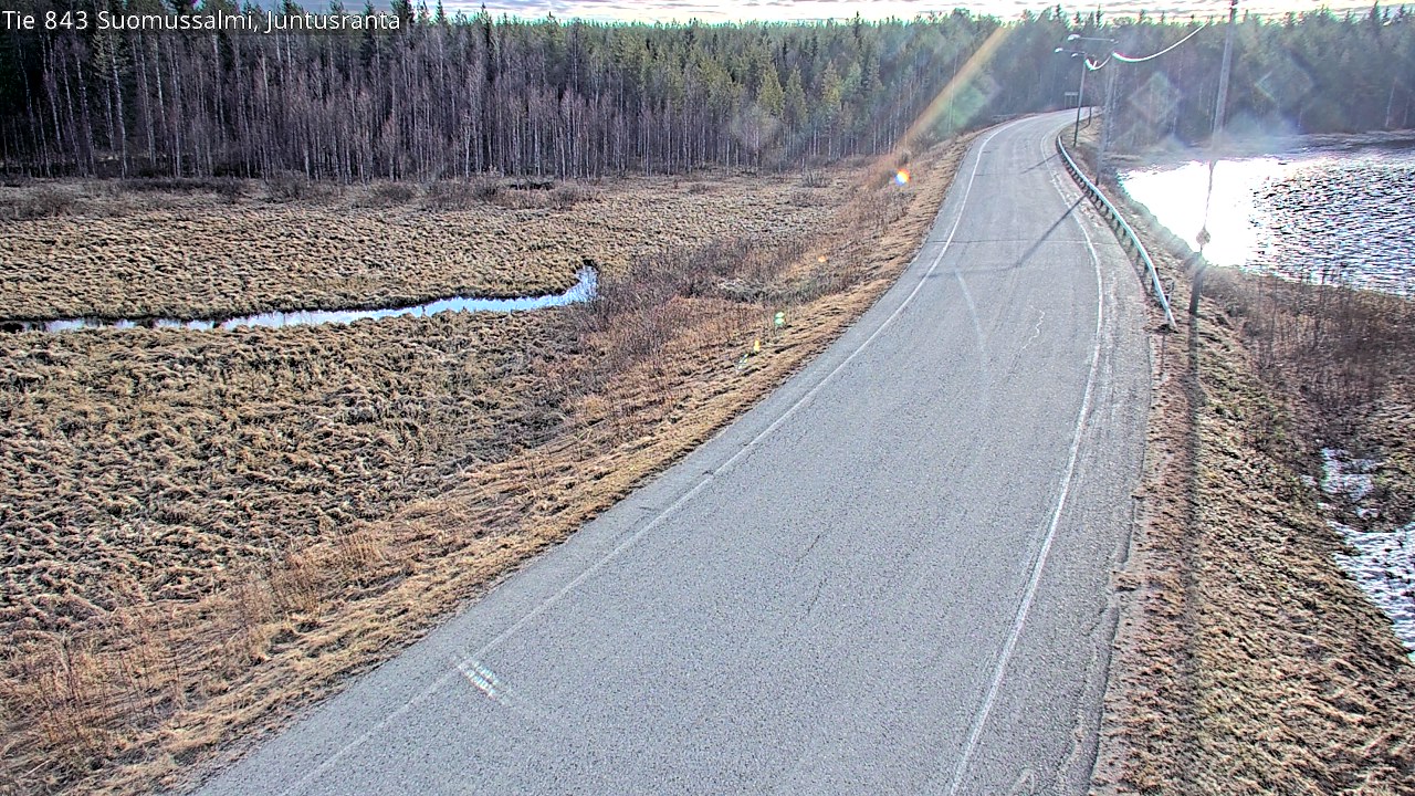 Weather Camera Image Väg 843 Suomussalmi, Juntusranta, Suomussalmi, Kainuu