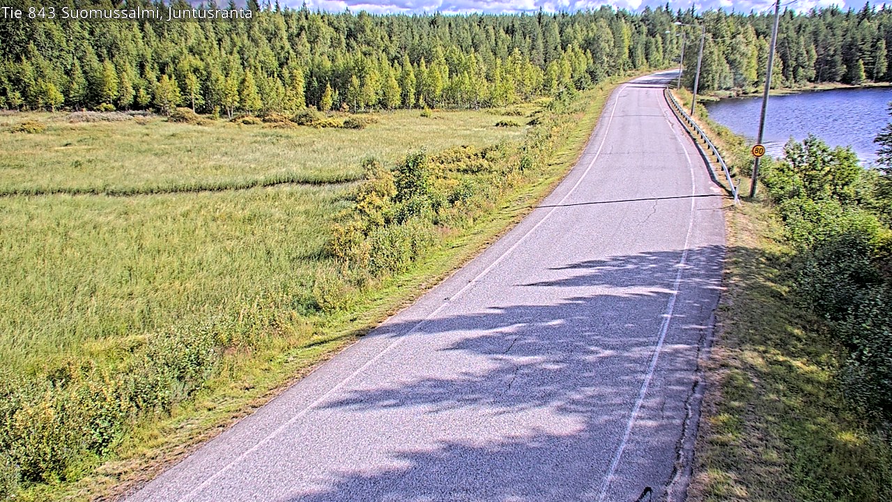 Weather Camera Image Väg 843 Suomussalmi, Juntusranta, Suomussalmi, Kainuu
