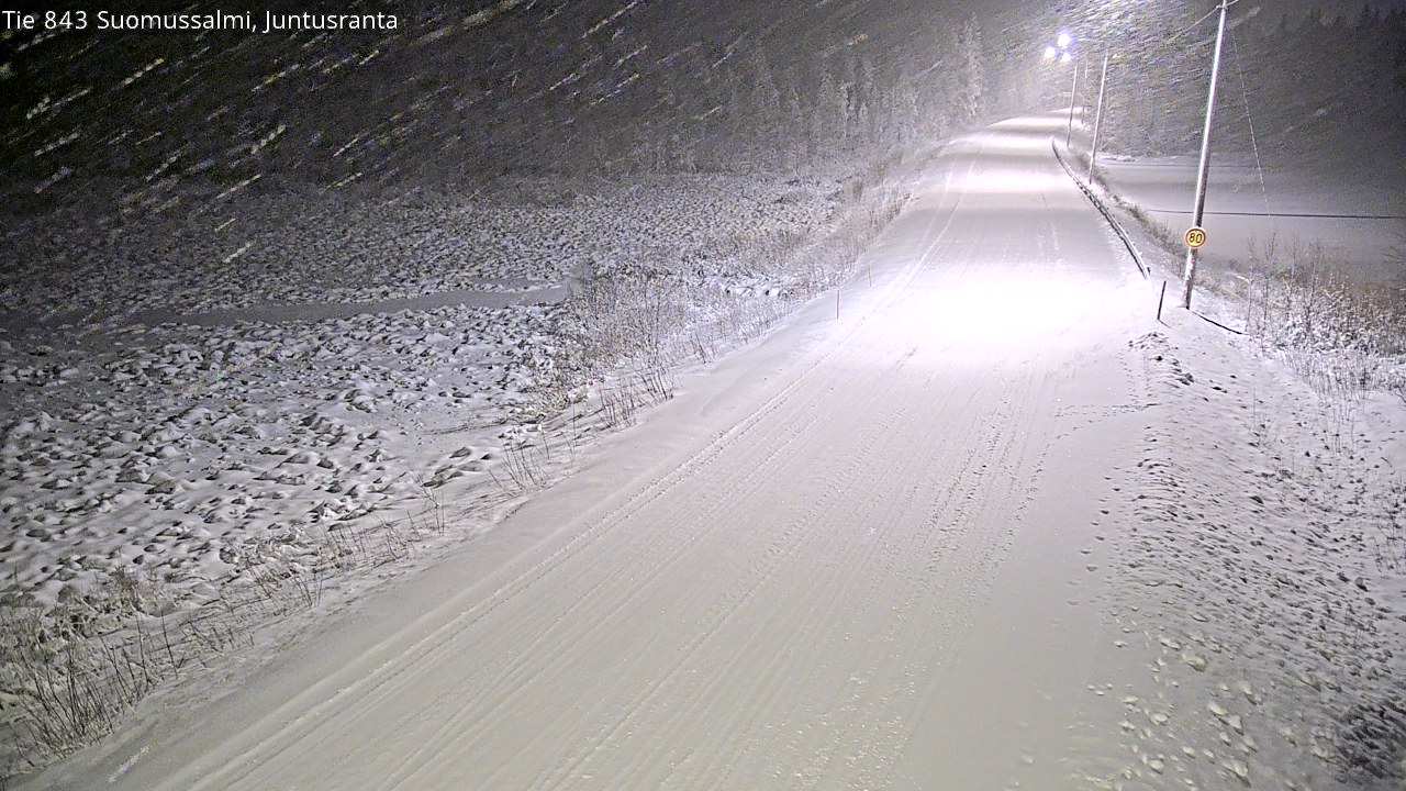 Weather Camera Image Road 843 Suomussalmi, Juntusranta, Suomussalmi, Kainuu