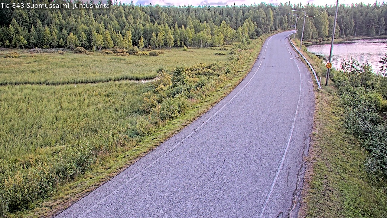 Weather Camera Image Väg 843 Suomussalmi, Juntusranta, Suomussalmi, Kainuu
