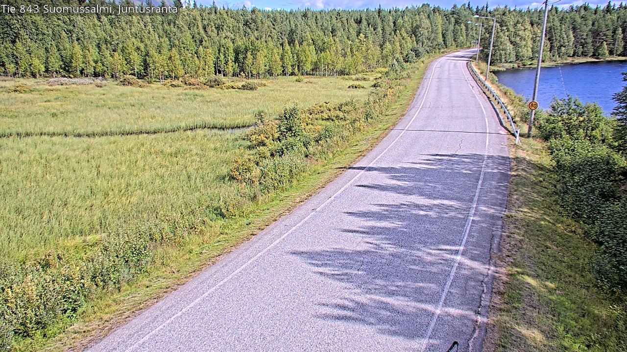 Weather Camera Image Road 843 Suomussalmi, Juntusranta, Suomussalmi, Kainuu