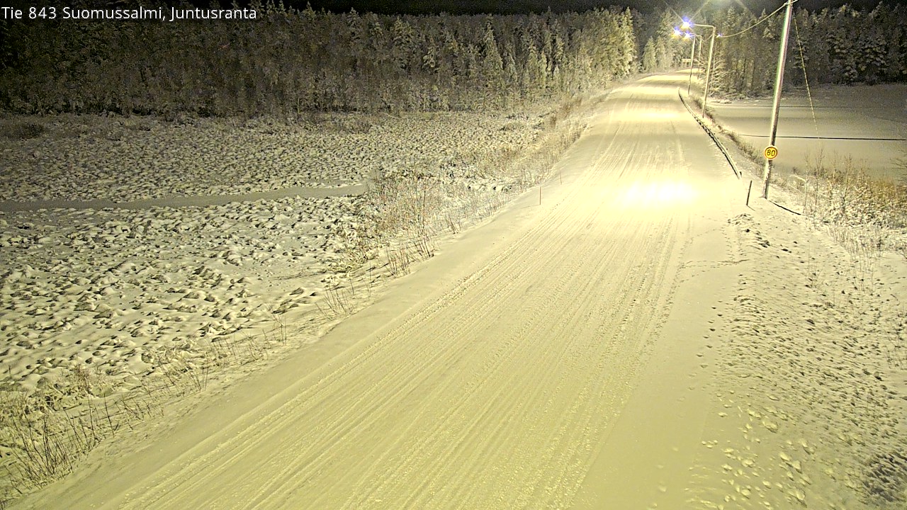 Weather Camera Image Road 843 Suomussalmi, Juntusranta, Suomussalmi, Kainuu