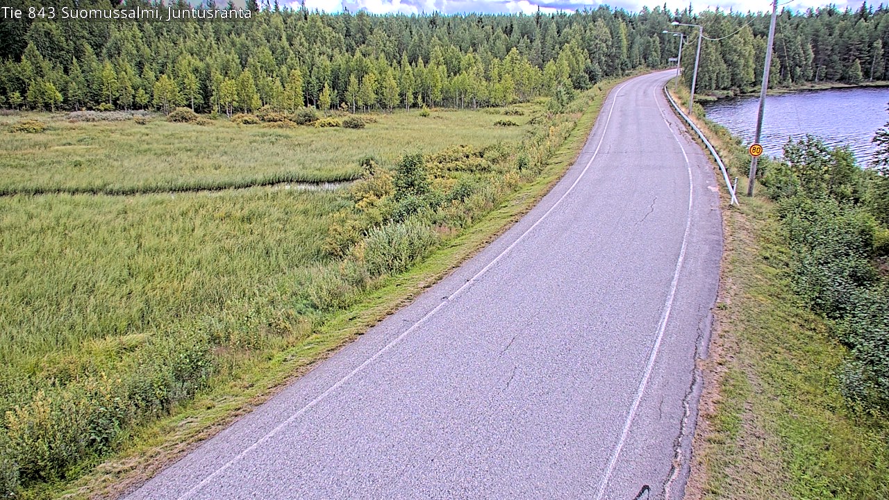 Weather Camera Image Väg 843 Suomussalmi, Juntusranta, Suomussalmi, Kainuu