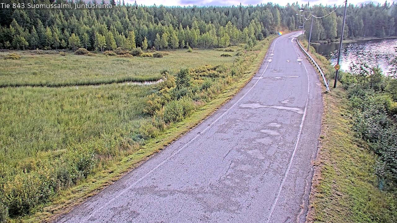 Weather Camera Image Väg 843 Suomussalmi, Juntusranta, Suomussalmi, Kainuu