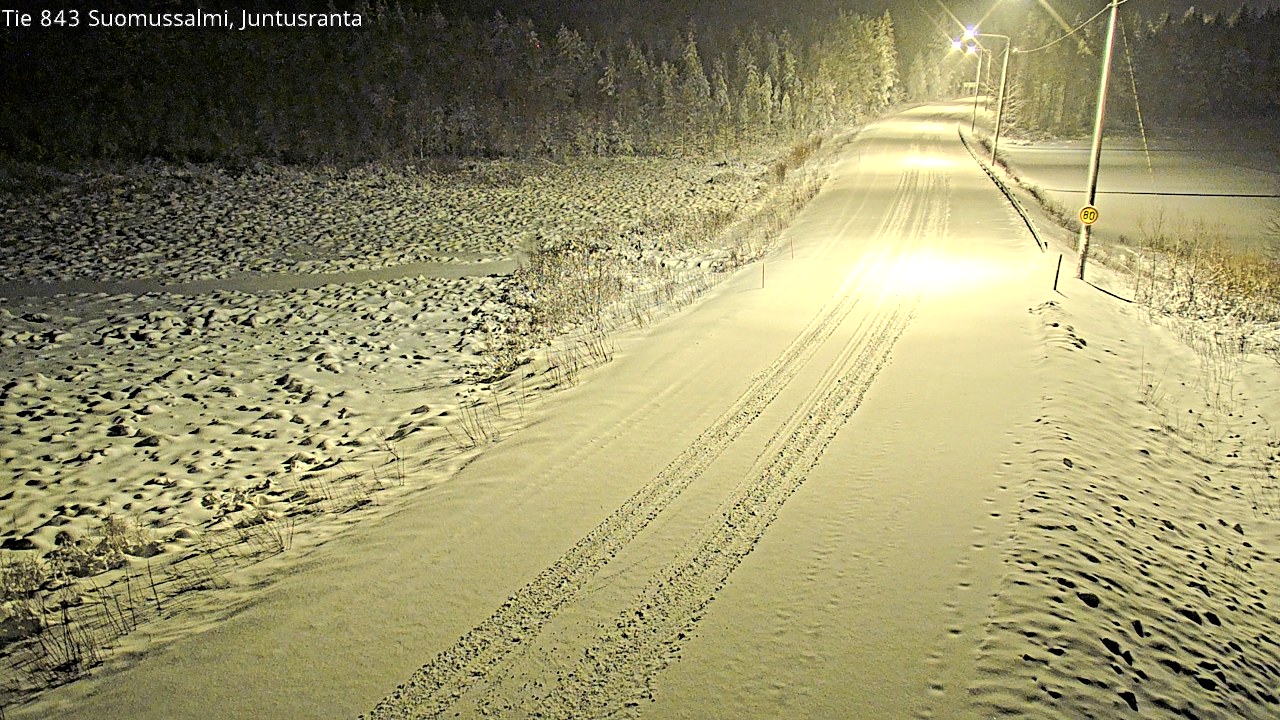 Weather Camera Image Road 843 Suomussalmi, Juntusranta, Suomussalmi, Kainuu