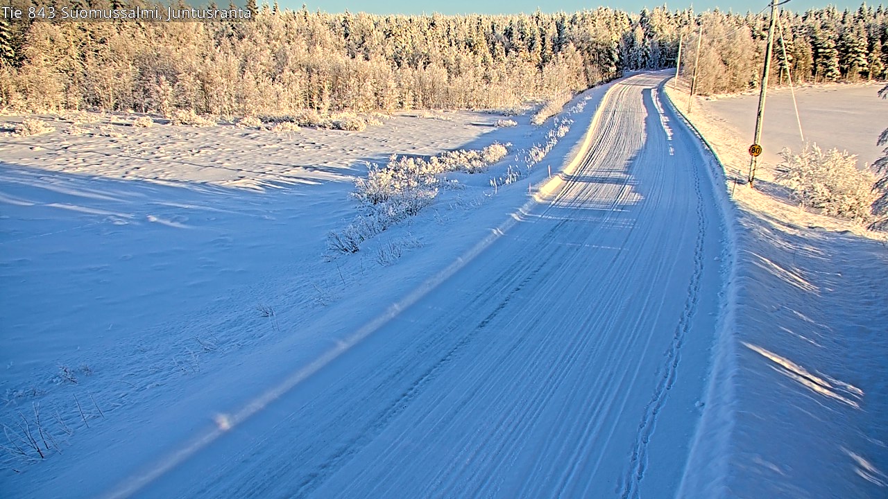Weather Camera Image Road 843 Suomussalmi, Juntusranta, Suomussalmi, Kainuu