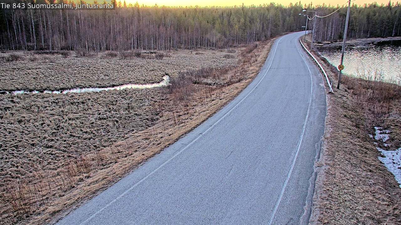 Weather Camera Image Road 843 Suomussalmi, Juntusranta, Suomussalmi, Kainuu