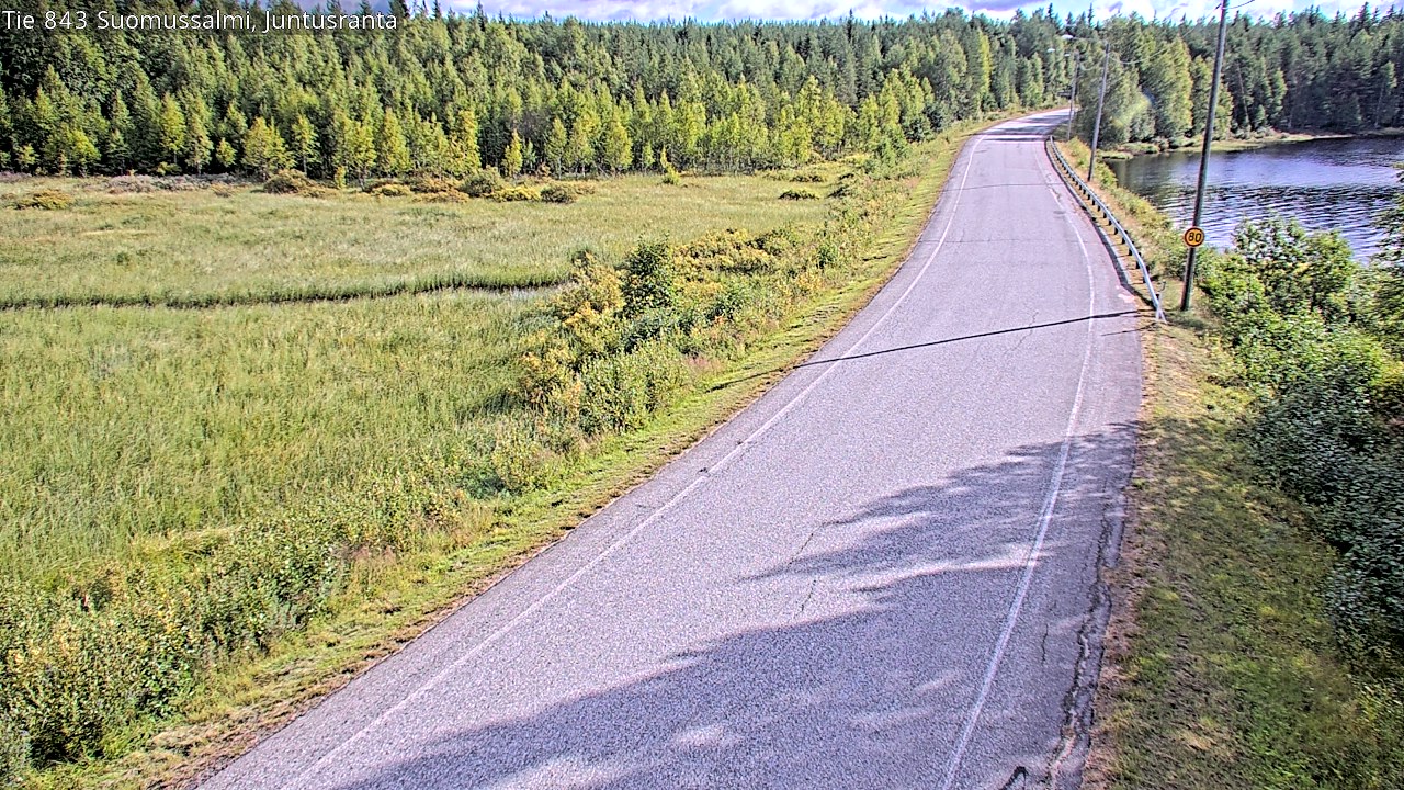 Weather Camera Image Väg 843 Suomussalmi, Juntusranta, Suomussalmi, Kainuu