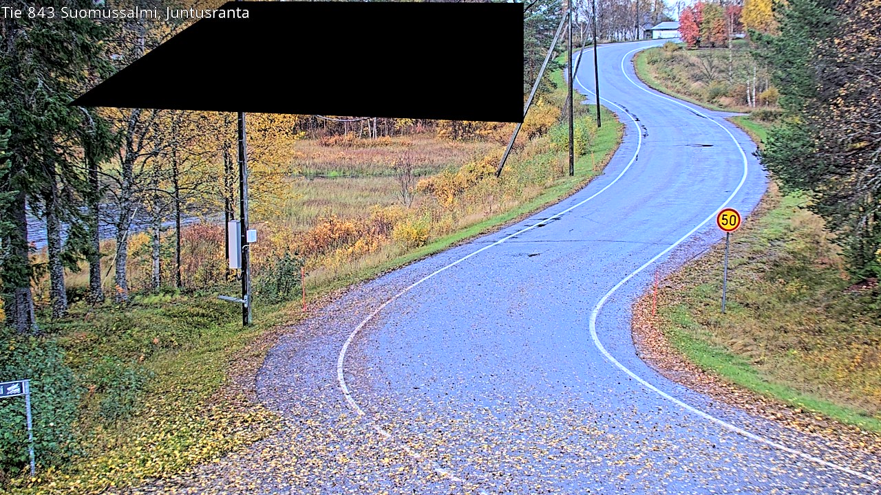 Weather Camera Image Road 843 Suomussalmi, Juntusranta, Suomussalmi, Kainuu