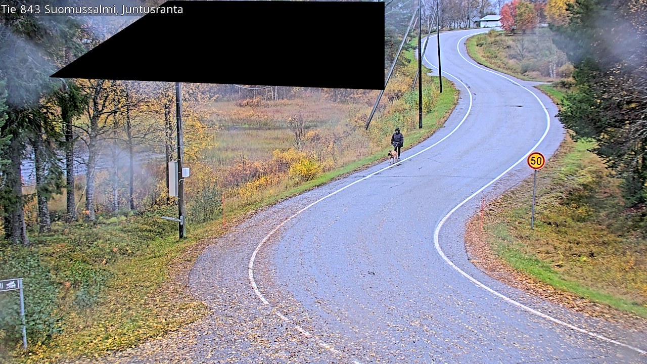 Weather Camera Image Road 843 Suomussalmi, Juntusranta, Suomussalmi, Kainuu