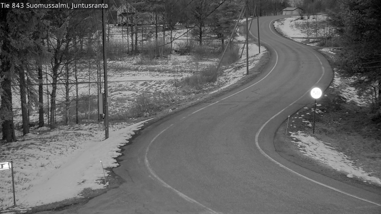 Weather Camera Image Road 843 Suomussalmi, Juntusranta, Suomussalmi, Kainuu
