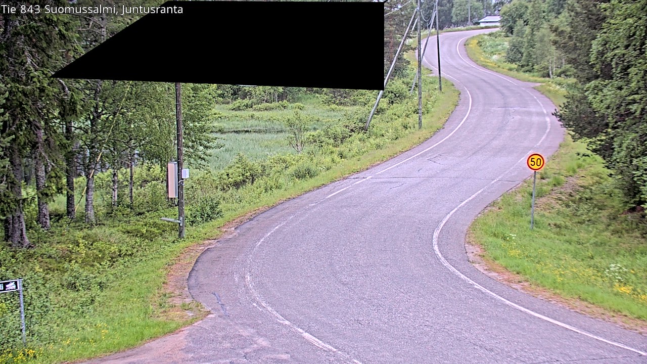 Weather Camera Image Road 843 Suomussalmi, Juntusranta, Suomussalmi, Kainuu