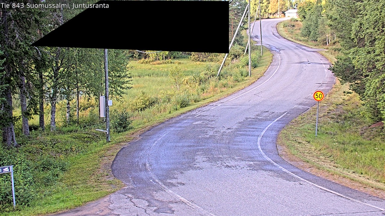 Weather Camera Image Road 843 Suomussalmi, Juntusranta, Suomussalmi, Kainuu