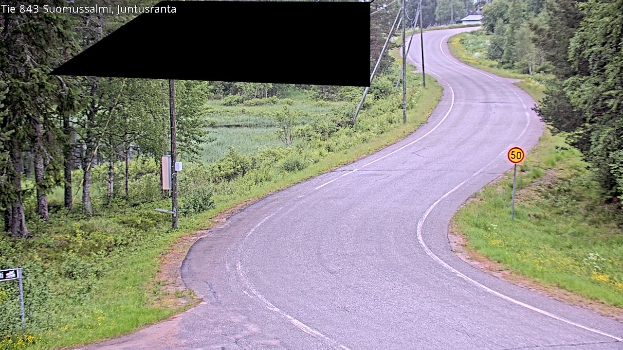 Weather Camera Image Road 843 Suomussalmi, Juntusranta, Suomussalmi, Kainuu