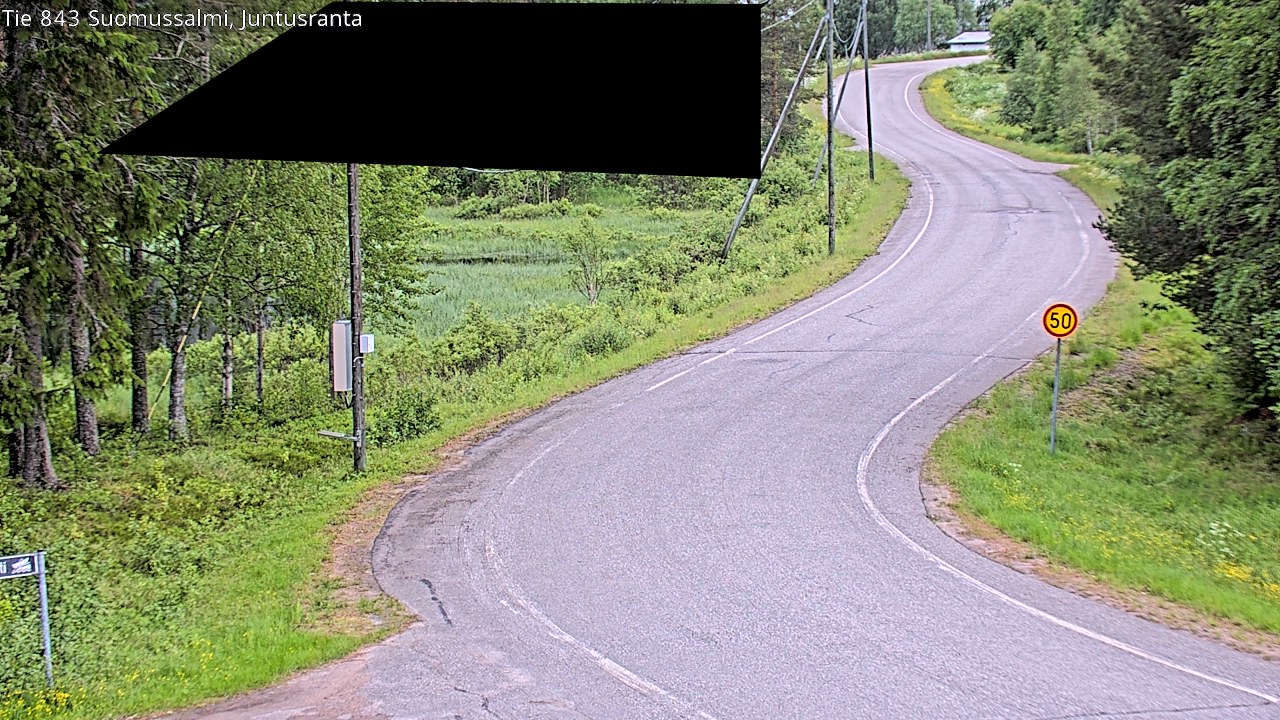 Weather Camera Image Road 843 Suomussalmi, Juntusranta, Suomussalmi, Kainuu