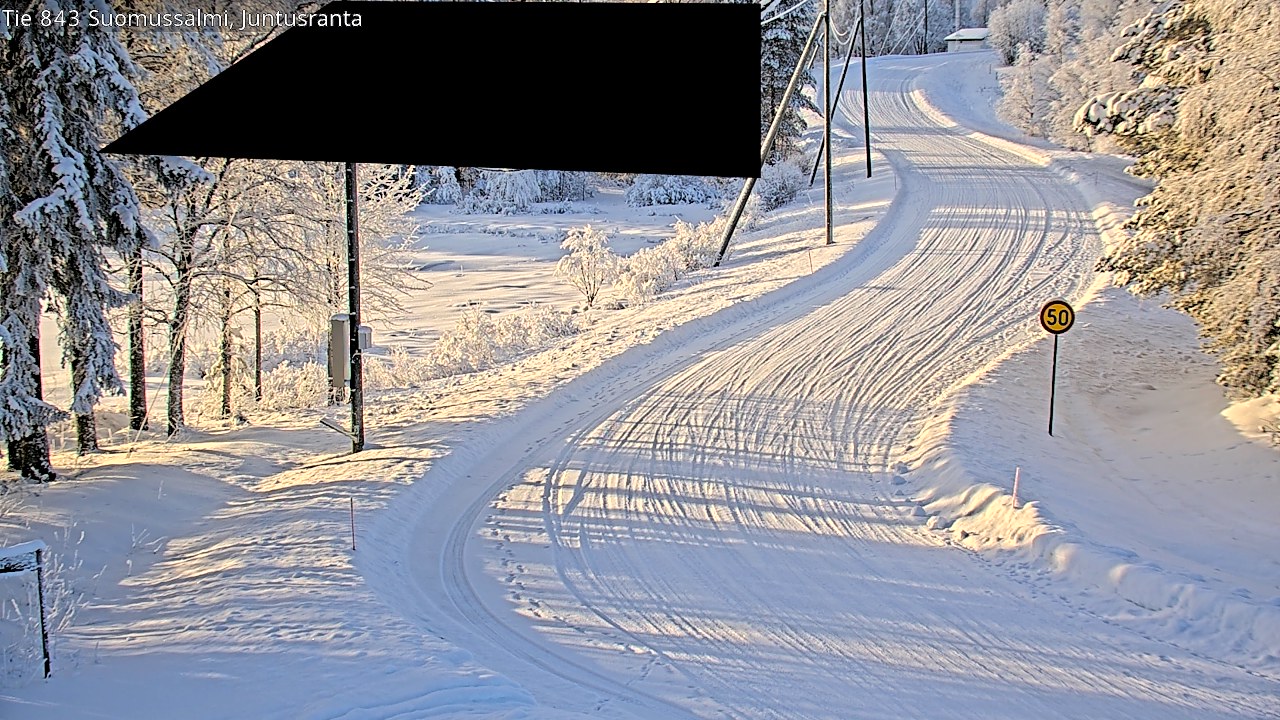 Weather Camera Image Road 843 Suomussalmi, Juntusranta, Suomussalmi, Kainuu