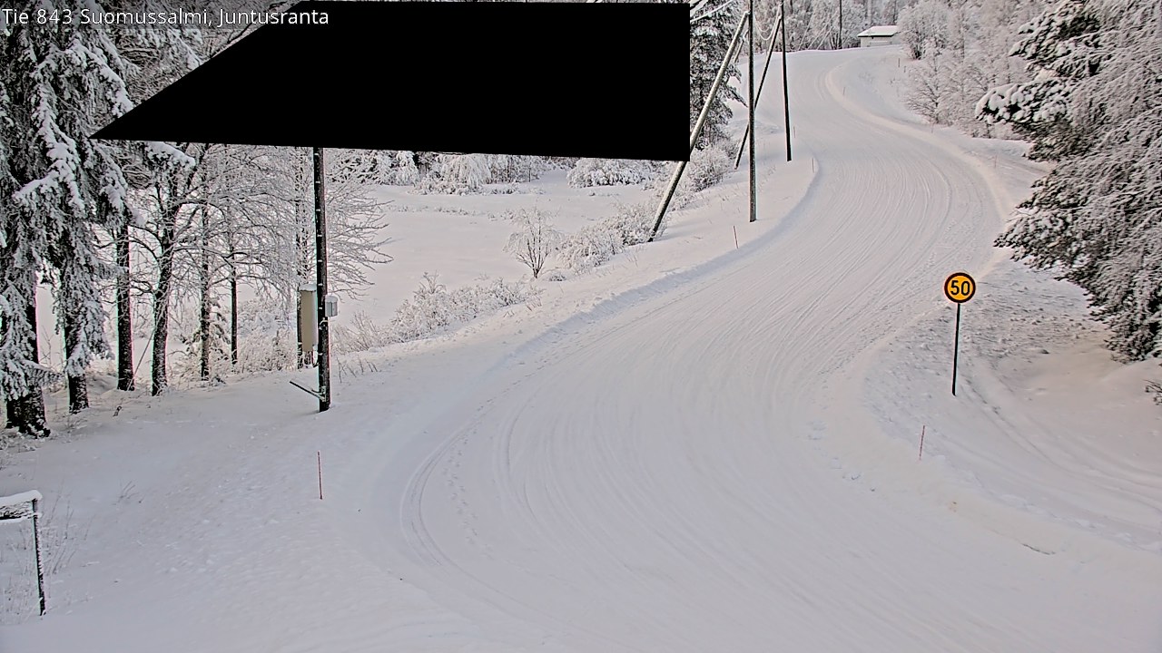 Weather Camera Image Road 843 Suomussalmi, Juntusranta, Suomussalmi, Kainuu