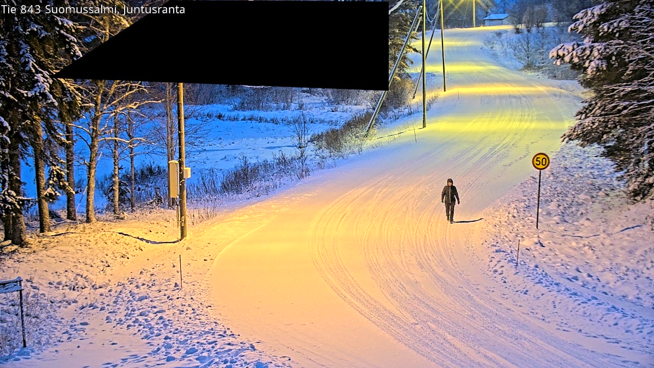 Weather Camera Image Road 843 Suomussalmi, Juntusranta, Suomussalmi, Kainuu