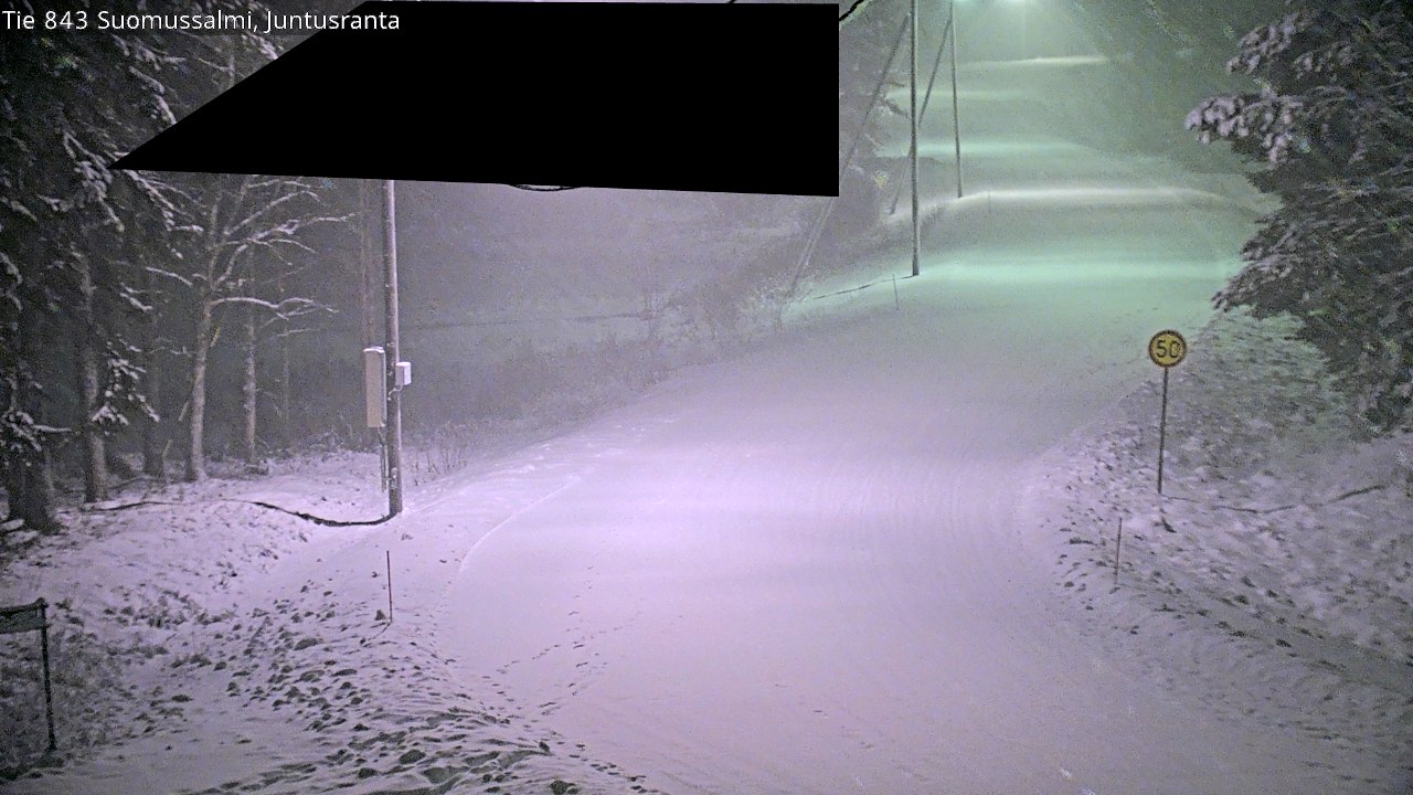 Weather Camera Image Road 843 Suomussalmi, Juntusranta, Suomussalmi, Kainuu