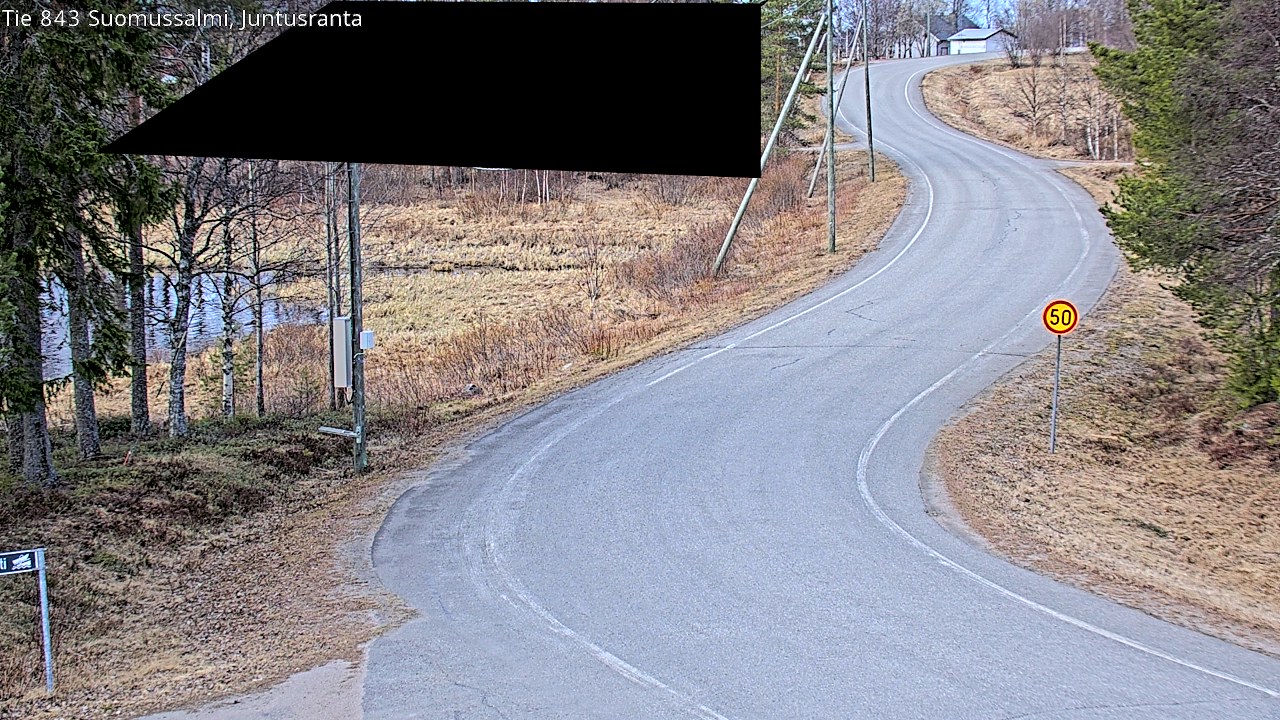 Weather Camera Image Road 843 Suomussalmi, Juntusranta, Suomussalmi, Kainuu