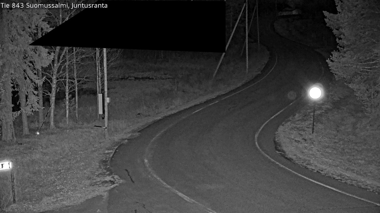 Weather Camera Image Road 843 Suomussalmi, Juntusranta, Suomussalmi, Kainuu