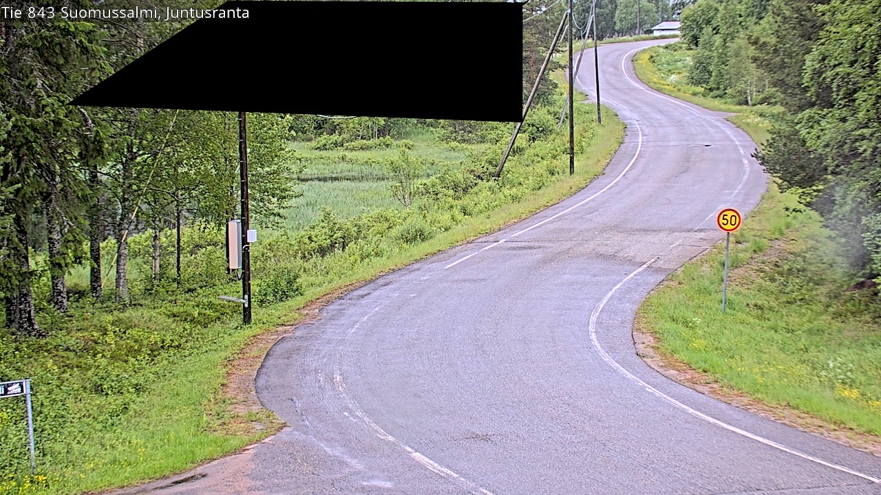 Weather Camera Image Road 843 Suomussalmi, Juntusranta, Suomussalmi, Kainuu