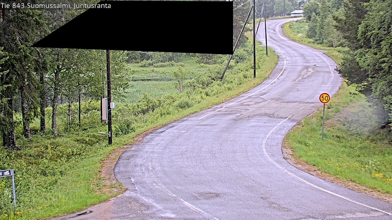 Weather Camera Image Road 843 Suomussalmi, Juntusranta, Suomussalmi, Kainuu