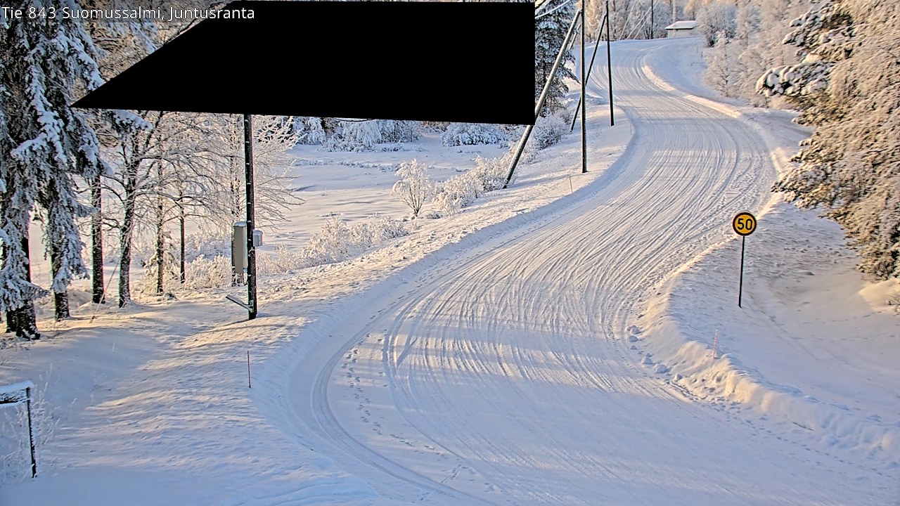 Weather Camera Image Road 843 Suomussalmi, Juntusranta, Suomussalmi, Kainuu