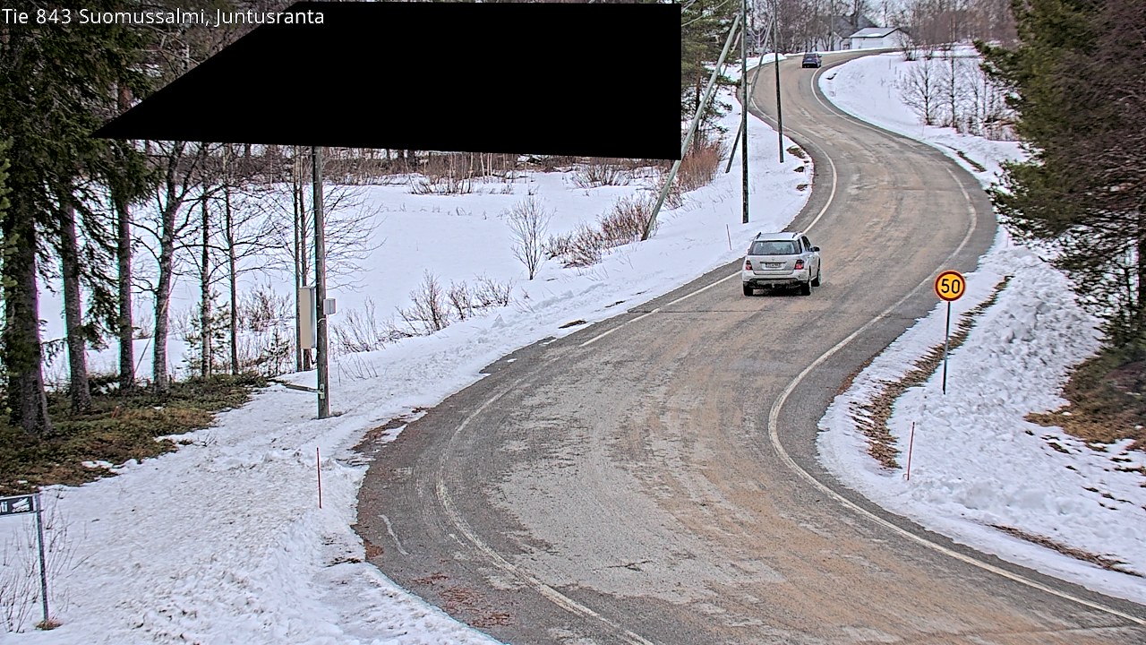 Weather Camera Image Road 843 Suomussalmi, Juntusranta, Suomussalmi, Kainuu