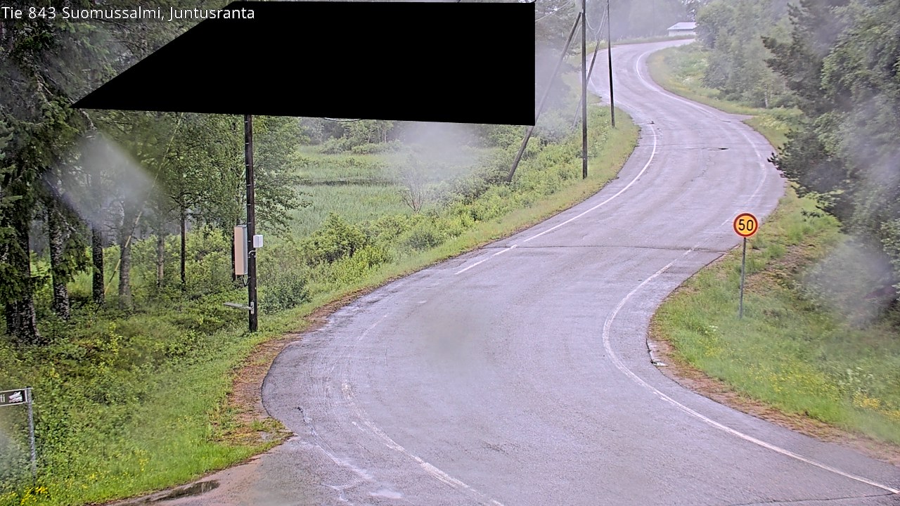 Weather Camera Image Road 843 Suomussalmi, Juntusranta, Suomussalmi, Kainuu
