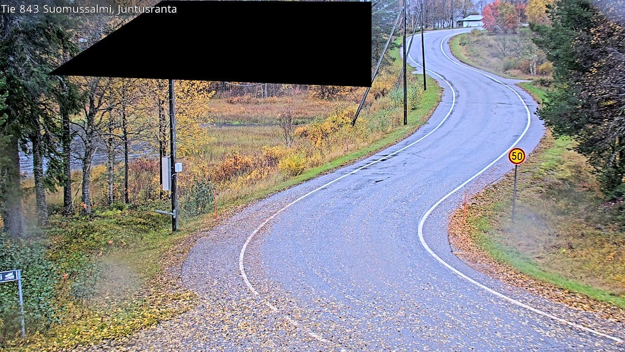 Weather Camera Image Road 843 Suomussalmi, Juntusranta, Suomussalmi, Kainuu