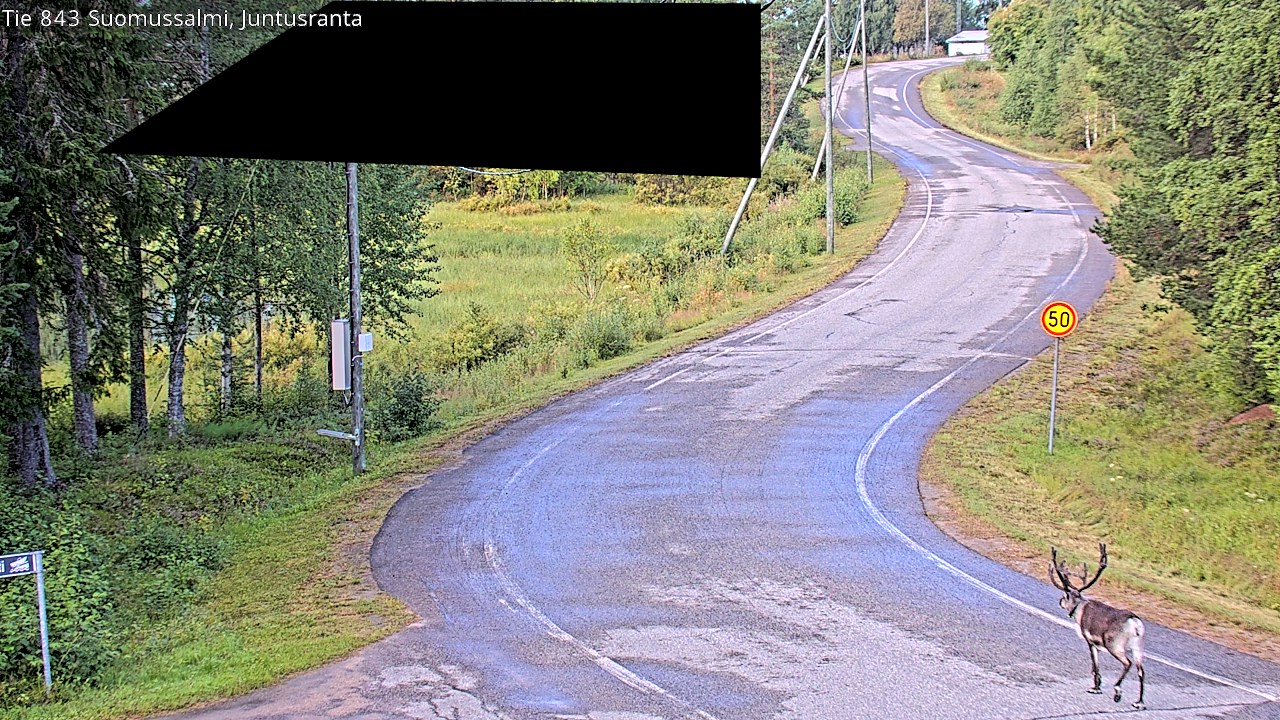 Weather Camera Image Road 843 Suomussalmi, Juntusranta, Suomussalmi, Kainuu