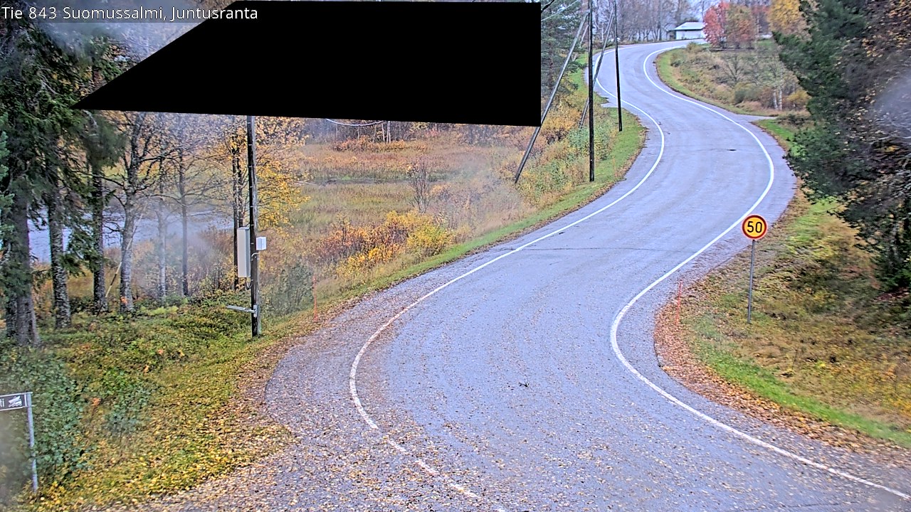 Weather Camera Image Road 843 Suomussalmi, Juntusranta, Suomussalmi, Kainuu