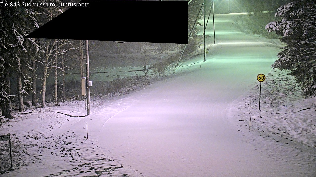Weather Camera Image Road 843 Suomussalmi, Juntusranta, Suomussalmi, Kainuu