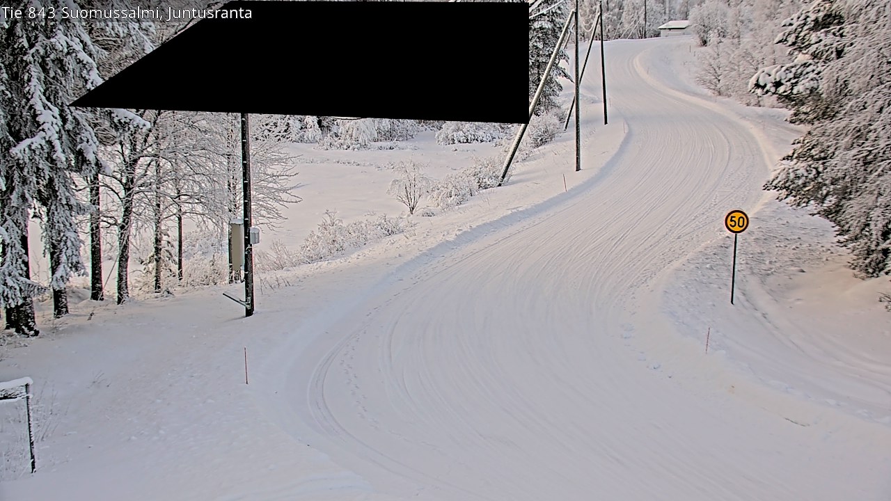 Weather Camera Image Road 843 Suomussalmi, Juntusranta, Suomussalmi, Kainuu