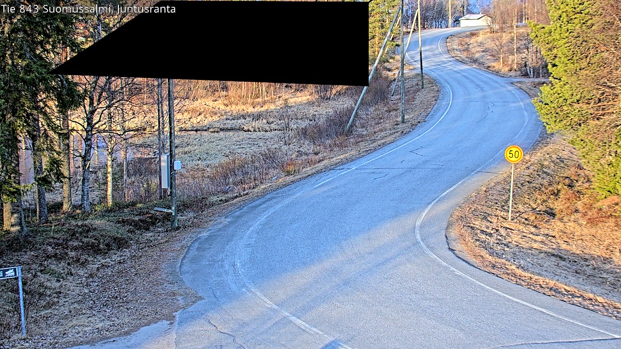 Weather Camera Image Road 843 Suomussalmi, Juntusranta, Suomussalmi, Kainuu