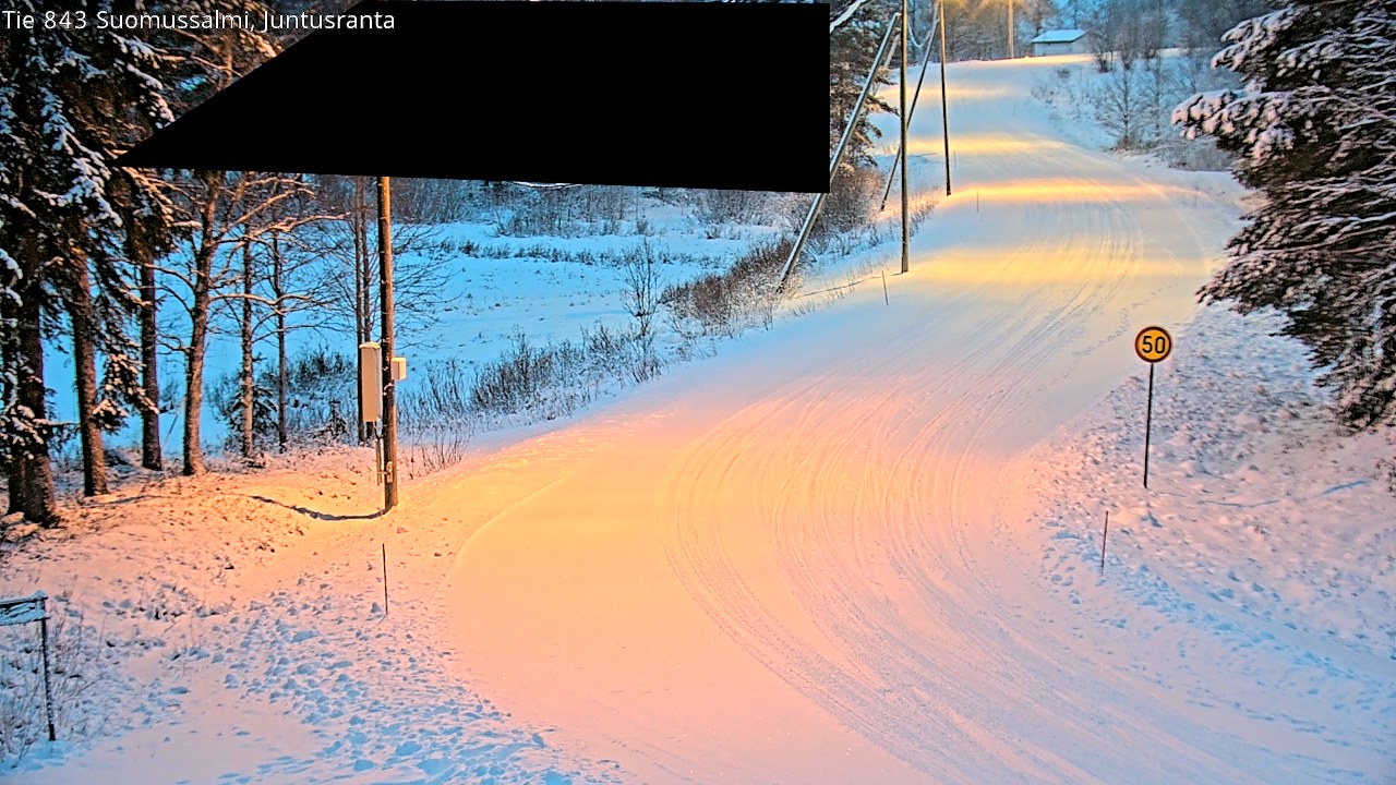 Weather Camera Image Road 843 Suomussalmi, Juntusranta, Suomussalmi, Kainuu