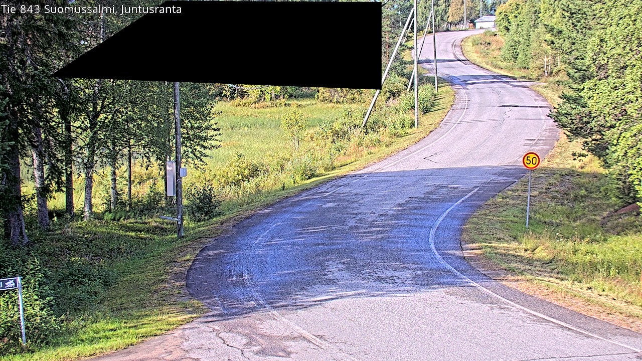 Weather Camera Image Road 843 Suomussalmi, Juntusranta, Suomussalmi, Kainuu