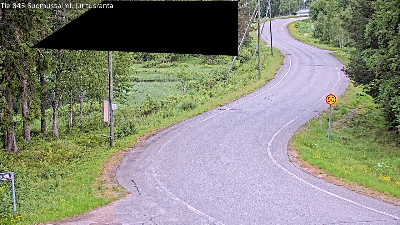 Weather Camera Image Road 843 Suomussalmi, Juntusranta, Suomussalmi, Kainuu