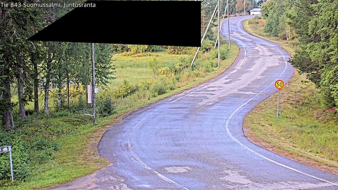 Weather Camera Image Road 843 Suomussalmi, Juntusranta, Suomussalmi, Kainuu