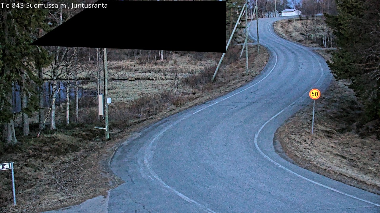 Weather Camera Image Road 843 Suomussalmi, Juntusranta, Suomussalmi, Kainuu